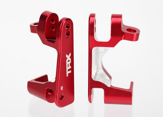 TRAXXAS Caster Blocks/ C-Hubs Red Aluminium L&R - 6832R