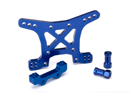 TRAXXAS Front Shock Tower Blue Aluminium w/ Body Mounts - 6839X