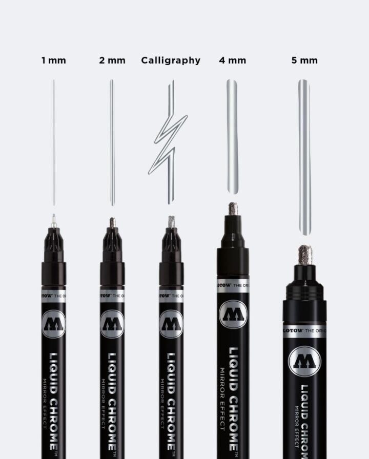 MOLOTOW Liquid Chrome 3mm Calligraphy Marker Pen - MT703106