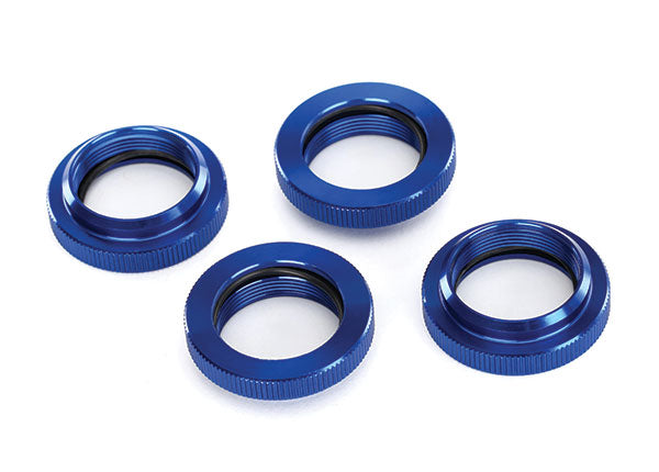 TRAXXAS GTX Shock Spring Upper Retainers Blue Aluminium 4pcs - 7767