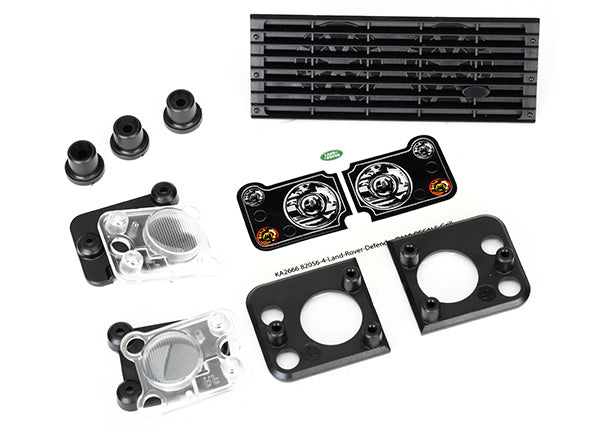 TRAXXAS Grille & Mounts, Headlight Lenses, Housings & Mounts suit Defender Body - 8013