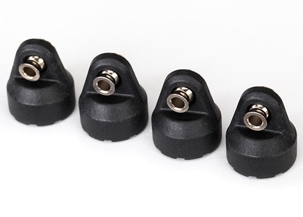 TRAXXAS Shock Caps Black w/ Hollow Balls 4pcs - 8361