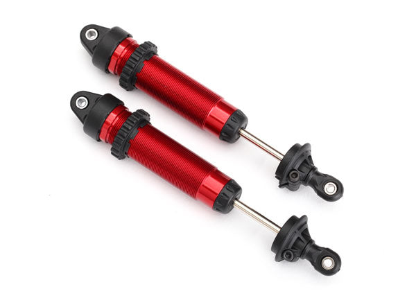 TRAXXAS GTR 139mm Rear Shocks Threaded Red Aluminium 2pcs - 8460R