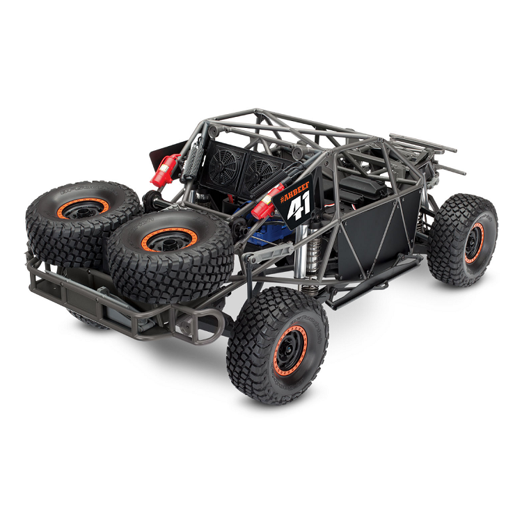 TRAXXAS ORANGE FOX UDR Truck with Lights chassis detail rear -  85086-4FOX