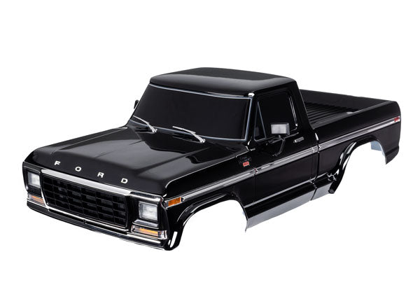 TRAXXAS Gloss Black Painted & Finished Body Shell suit 1979 Ford F-150 Crawler WB 336mm - 9230-BLK