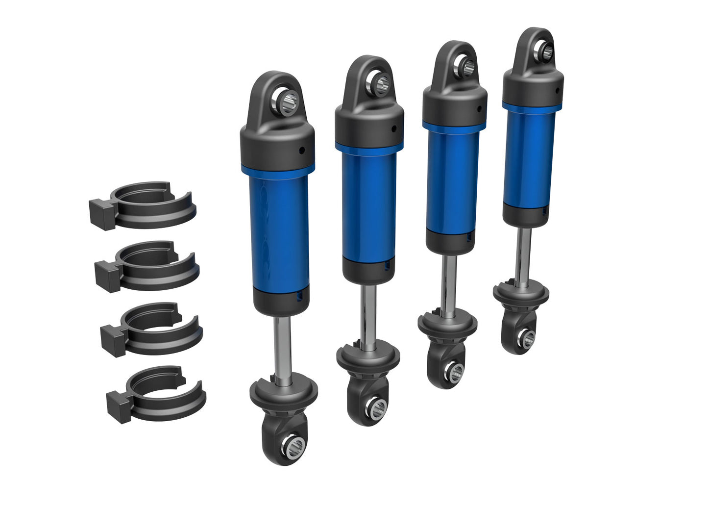 TRAXXAS GTM Shocks Blue Aluminium No Springs Suit TRX-4M 4pcs - 9764-BLUE