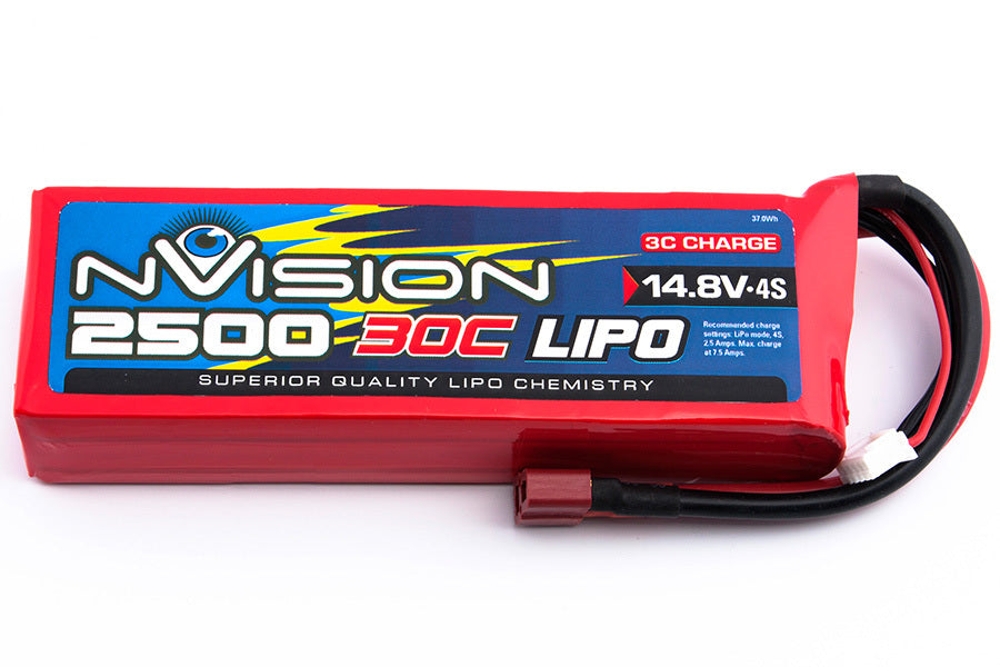 NVISION 2500mah 14.8V 30C Lipo Battery SC Deans - NVO1814