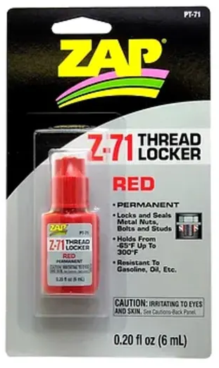 ZAP RED Permanent Threadlock 1oz - PT-71