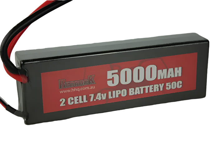 REDBACK 5000mah 7.4V 50C &nbsp;Lipo Battery Hard Case - RBLP2C5050