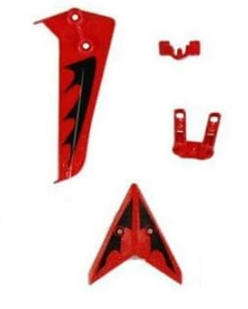 SYMA Tail Fins and Brackets Red - SYM-S107G-02B