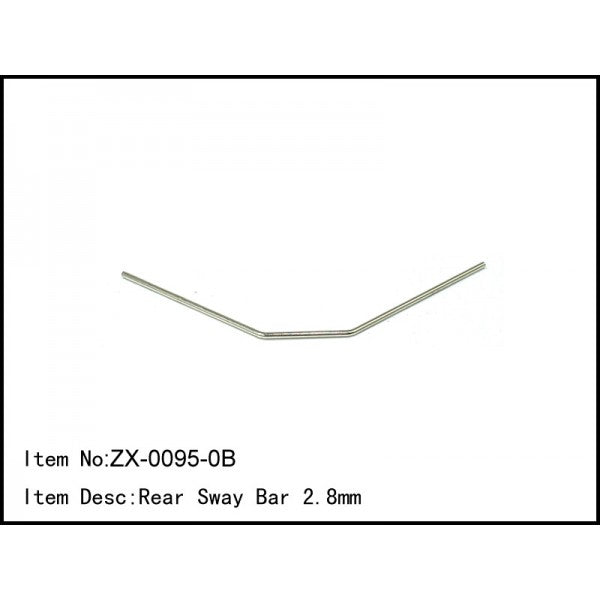 Caster Rear Sway Bar 2.8mm - CAZX-0095-0B