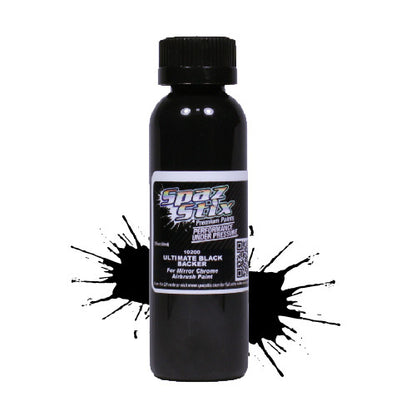 SPAZ STIX Ultimate Black Backer for Mirror Chrome Airbrush Paint 2oz - SZX10200