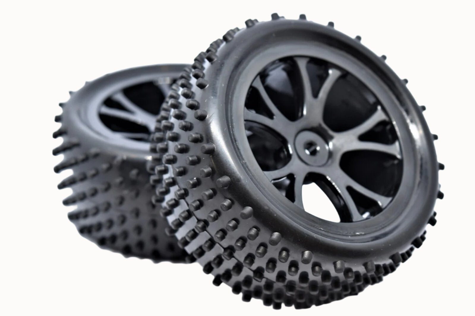 RIVERHOBBY Rr Pin Tyre on Black Wheel suit Spirit/ Vantage 2pcs FTX-6301B - RH-10301B