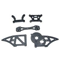 HBX Chassis Side Plates & Shock Towers suit Vortex/ Onslaught/ Groundcrusher - HBX-12006