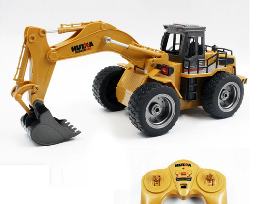 HUINA 1:18 Excavator with Wheels, 2.4Ghz Radio, Battery and USB Charger - SFMHN1530