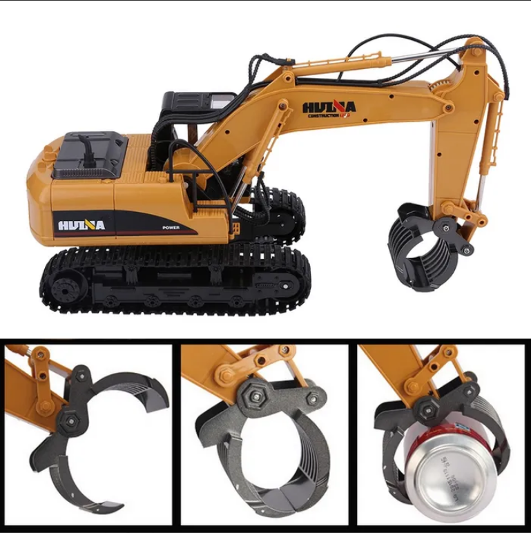 HUINA 1:14 Excavator with Grapple, 2.4Ghz Radio, Battery and USB Charger - SFMHN1570