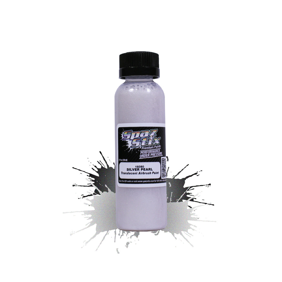 SPAZ STIX Silver Pearl Airbrush Paint 2oz - SZX16080