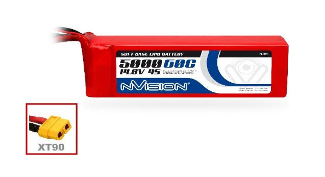 NVISION 5000mah 14.8V 60C Lipo Battery SC XT90 suit Traxxas Maxx - NVO1896