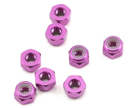 ANSMANN 4mm Nyloc Nut Purple Aluminium 10pcs - C203000022