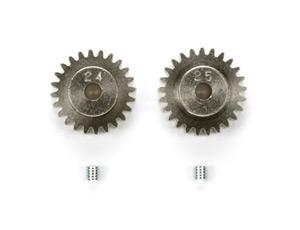 Tamiya 24T,25T 0.4P Pinion Gears with Alan Key - T53103