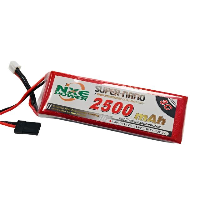 NXE 2500mah 7.4V Receiver Pack Lipo Battery SC JST - 2500SC32SJR