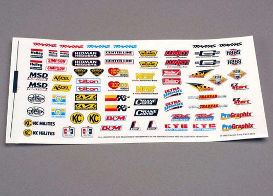 TRAXXAS Decal Sheets Traxxas Racing Sponsors - 2514