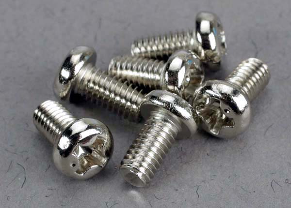 TRAXXAS 3x6mm Phillips Drive Pan Head Screws 6pcs - 2558