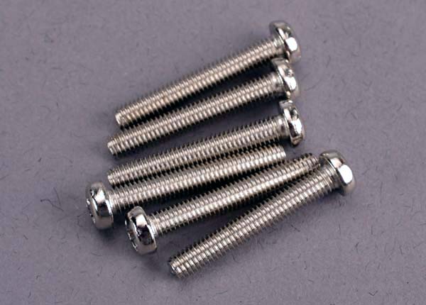 TRAXXAS 3x20mm Phillips Drive Pan Head Screws 6pcs - 2566