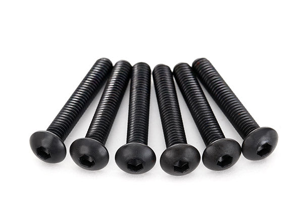 TRAXXAS 4x25mm Hex Drive Button Head Screws 6pcs - 2596