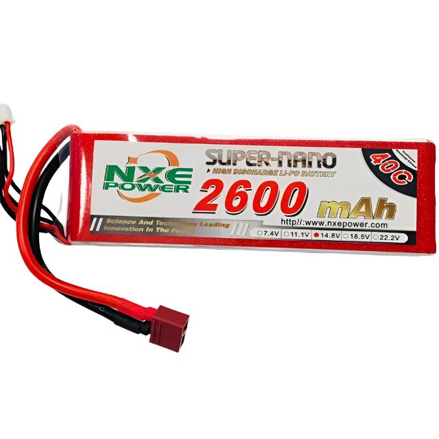 NXE 2600mah 14.8V 40c Lipo Battery SC Deans - 2600SC404SDEAN