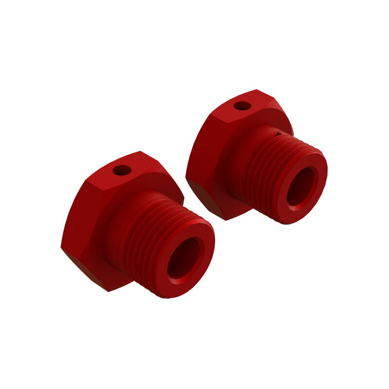 ARRMA 17mm Wheel Hex Red Aluminium 2pcs AR310904 - ARA310904