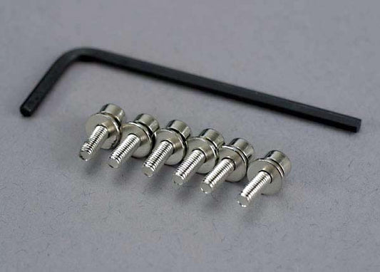 TRAXXAS 3x10mm Hex Drive Cap Head Screws w/ Lock Washers 6pcs/ea - 3159