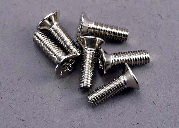 TRAXXAS 3x10mm Phillips Drive Countersunk Screws 6pcs - 3177