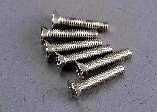 TRAXXAS 3x15mm Phillips Drive Countersunk Screws 6pcs - 3179