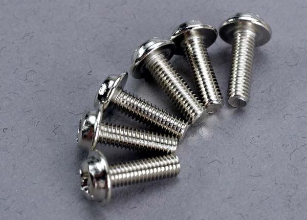 TRAXXAS 3x10mm Phillips Drive Washer Head Screws 6pcs - 3193