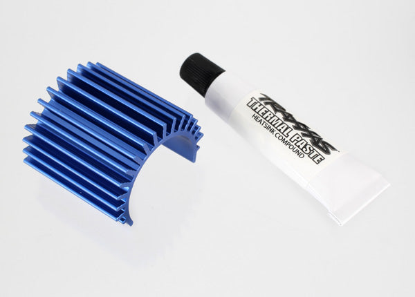 TRAXXAS 380-size Heat Sink Blue Aluminium w/ Thermal Paste - 3374