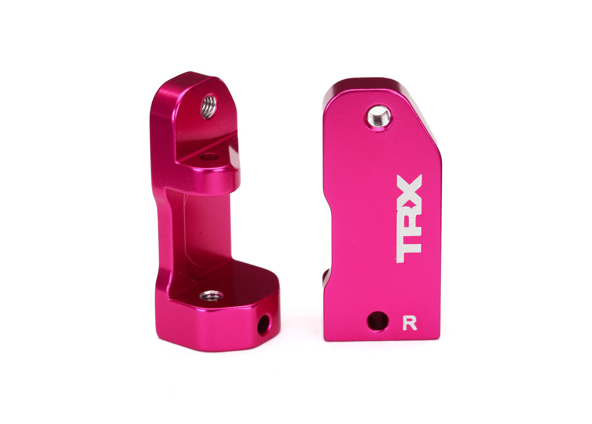 TRAXXAS 30deg Caster Blocks Pink Aluminium w/ Screw Pins - 3632P