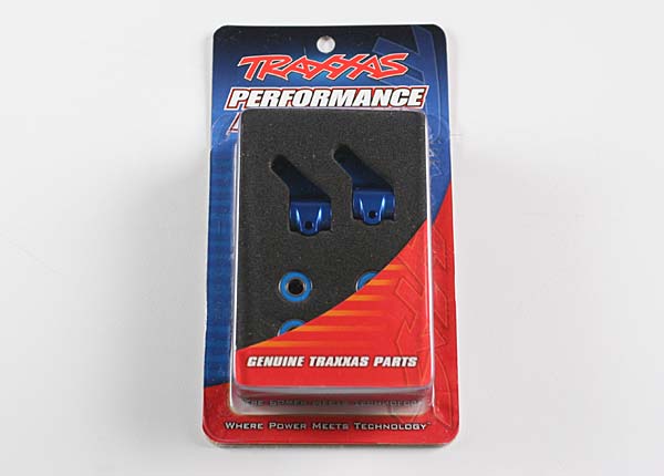 TRAXXAS Steering Blocks Blue Aluminium w/ 5x11x4mm Bearings - 3636A