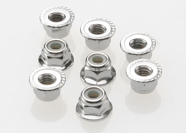 TRAXXAS 4mm Flanged Nyloc Nuts 8pcs - 3647