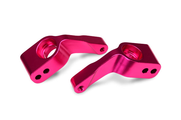 TRAXXAS Rear Stub Axle Carriers Pink Aluminium w/ 5x11x4mm Bearings 2pcs - 3652P