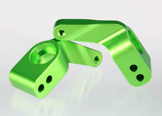 TRAXXAS Rear Stub Axle Carriers Green Aluminium w/ 5x11x4mm Bearings 2pcs - 3652G