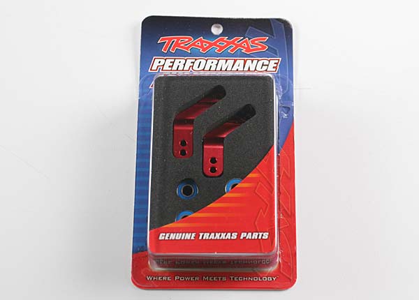 TRAXXAS Rear Stub Axle Carriers Red Aluminium w/ 5x11x4mm Bearings 2pcs - 3652X