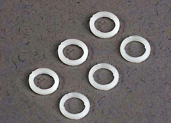 TRAXXAS 5x8x1mm White Plastic Washers 6pcs - 3685