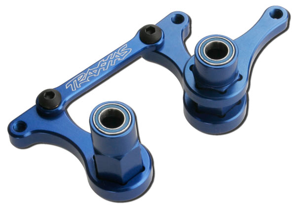 TRAXXAS Steering Bellcrank Assembly Blue Aluminium w/ Bearings - 3743A