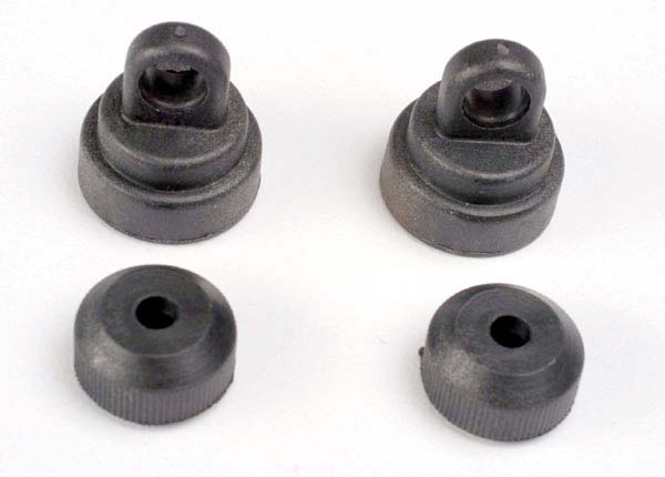 TRAXXAS Top & Bottom Shock Caps Black 2pcs/ea - 3767