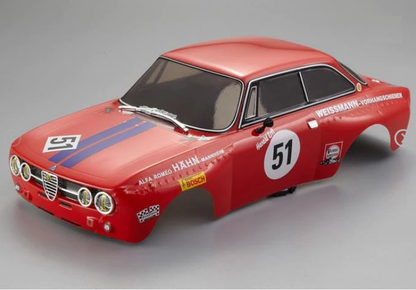 KILLERBODY Alfa Romeo 2000 GTAm Red Painted Bodyshell 195mmW 257mmWB - KB48251