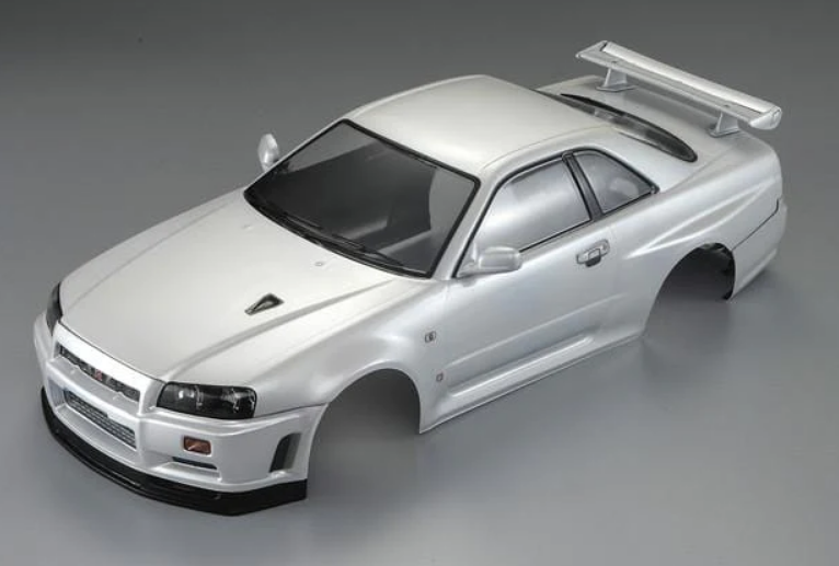 KILLERBODY Nissan Skyline R34 White Finished Bodyshell 195mmW 257mmWB - KB48644 