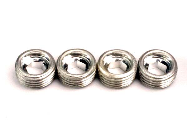 TRAXXAS Pivot Ball Retainer Caps Silver Aluminium 4pcs - 4934