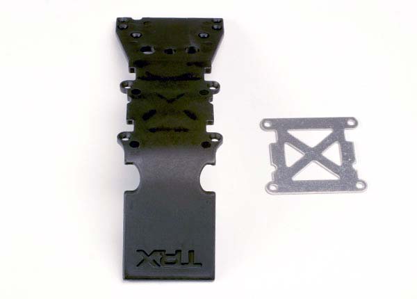 TRAXXAS Front Skidplate Black w/ Stainless Brace - 4937