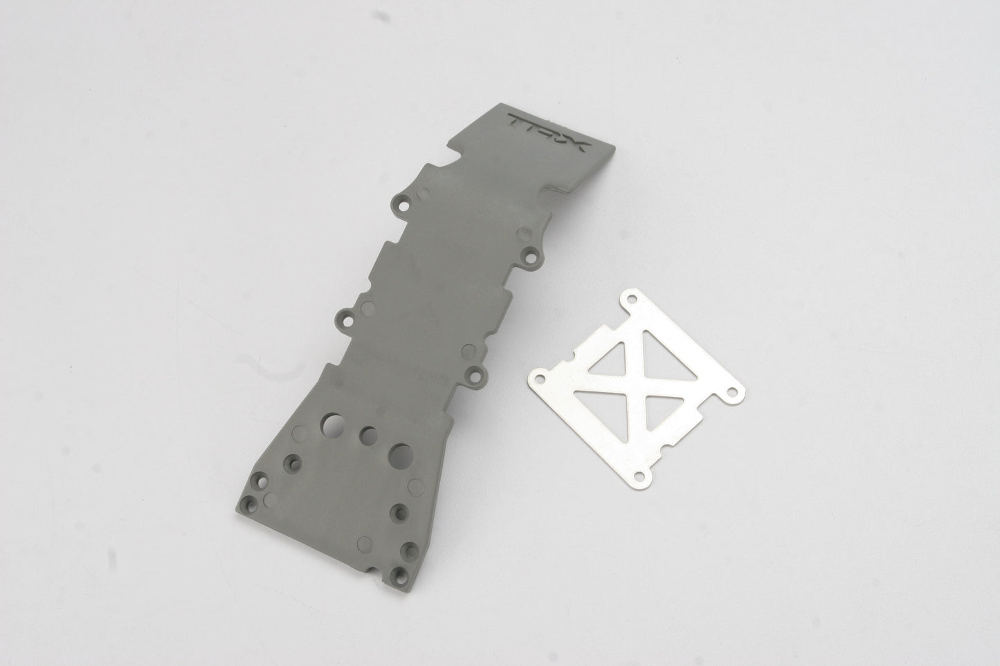 TRAXXAS Front Skidplate Grey w/ Stainless Brace - 4937A